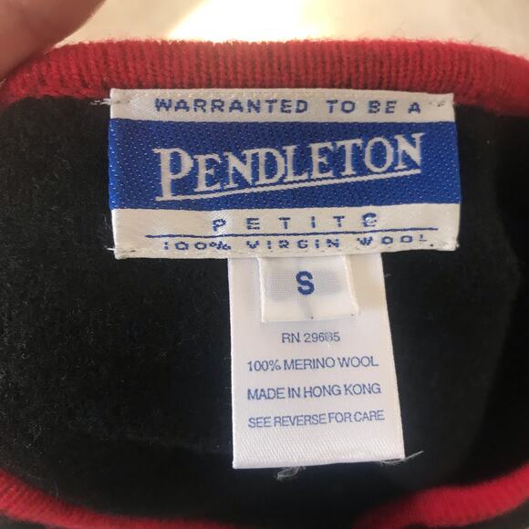 Vintage Pendleton Tassel Merino Wool Button Down Holiday Sweater Women's Size S - Picture 7 of 8